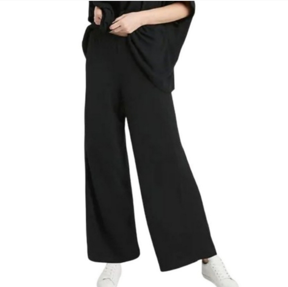 Banana Republic Women's Wide Leg Sweater Knit Pull On Stretch Pants Size M